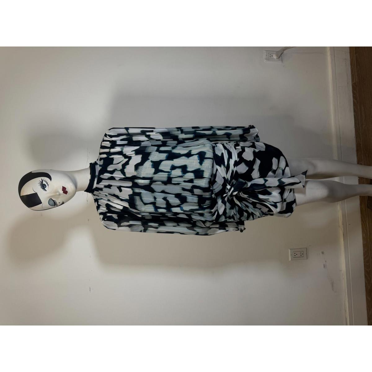 Animale Long Sleeve Abstract Pattern Dress
